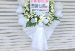 お花とバルーンのフラスタ